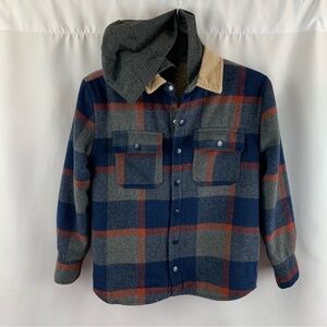 TAHARI Child Warm Wool Blend Teddy Bear Lined Coat Snap Front Jacket Boy Size 8